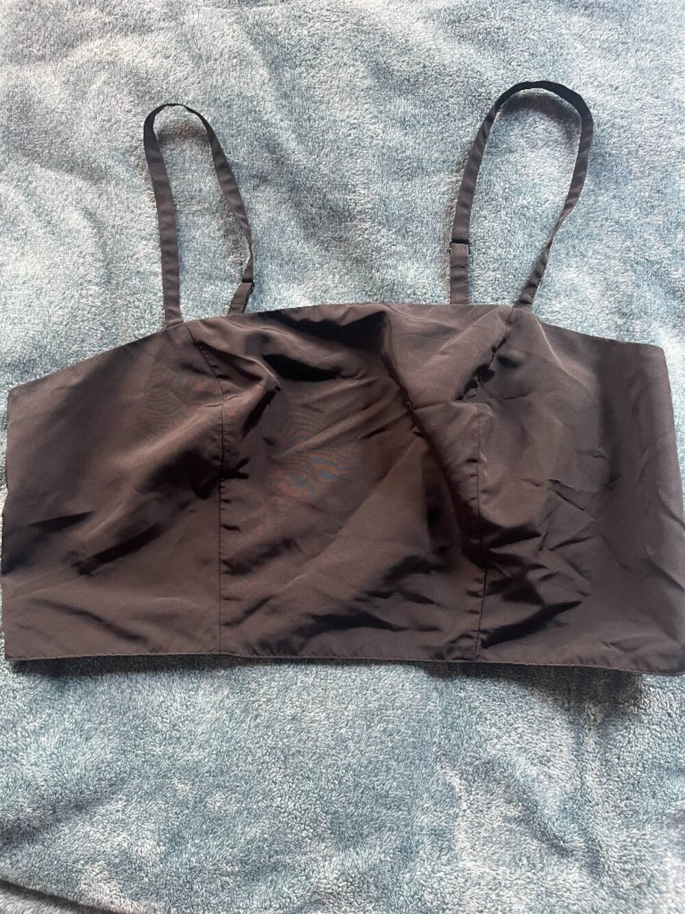 The Occasion by Old Navy Taffeta Cropped Tank Top Black | XL